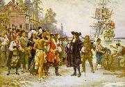 Jean Leon Gerome Ferris Landing of William Penn Germany oil painting artist